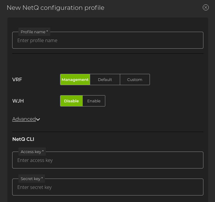 card displaying agent configuration profile settings