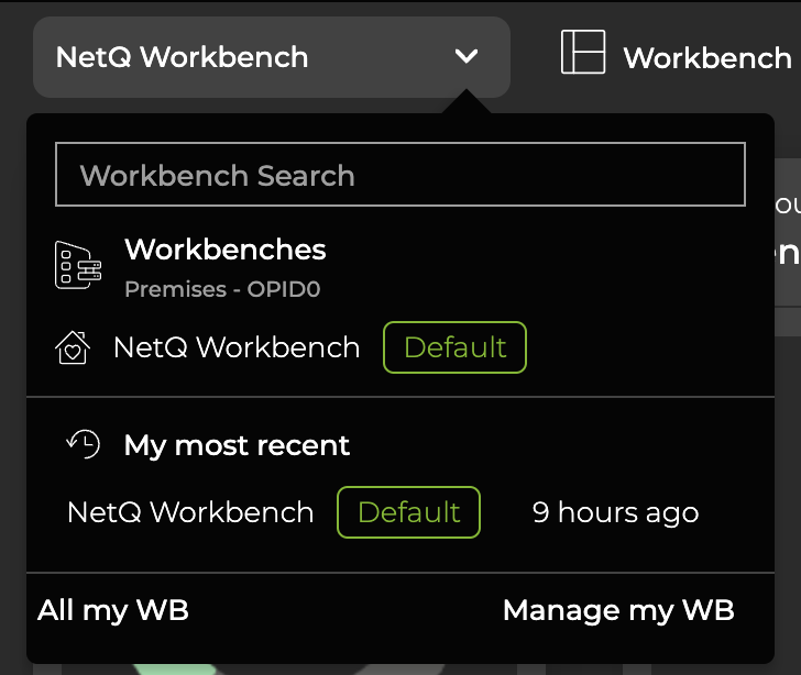 list of available workbenches